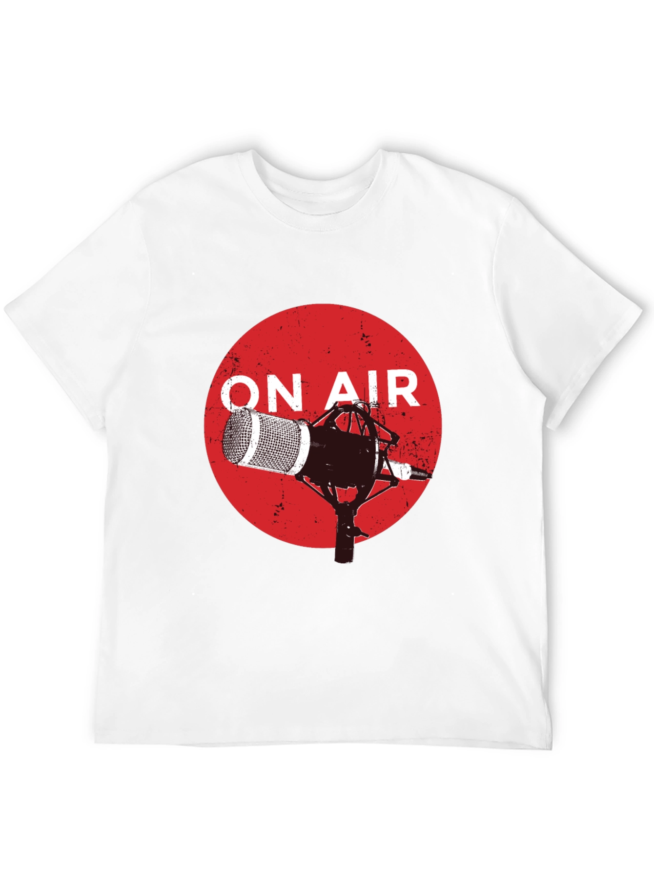 On Air Microphone Graphic Black T-Shirt