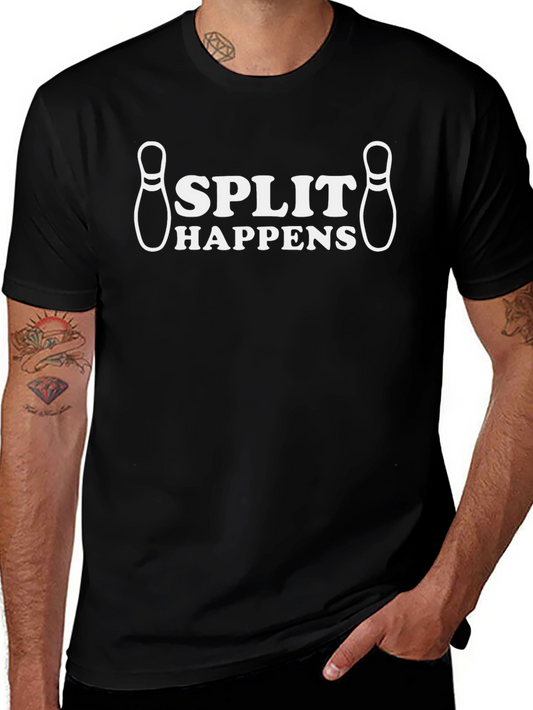 Split Happens T-Shirt - Bowling Pun Tee