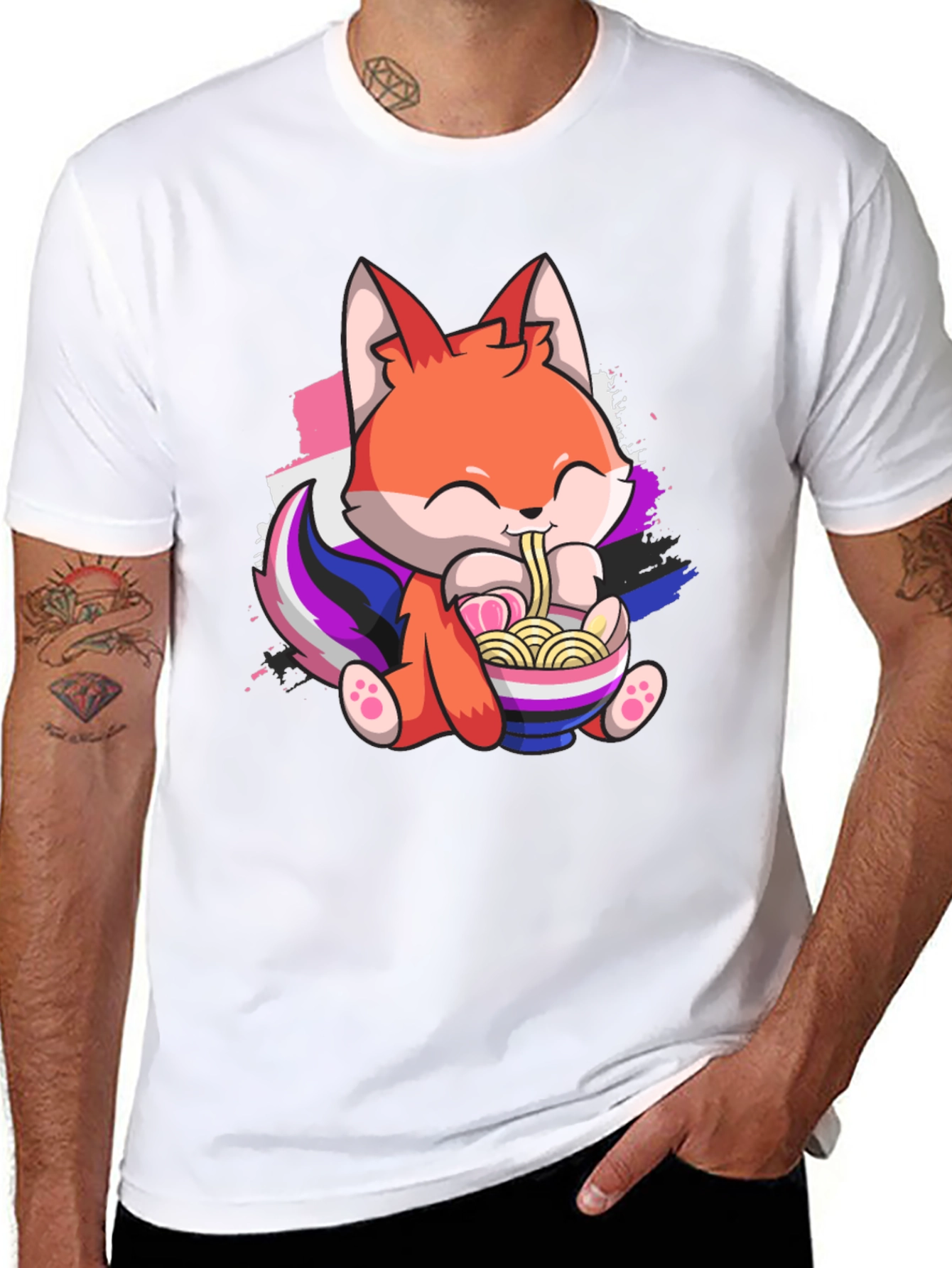 Fox Ramen Pride Graphic T-Shirt
