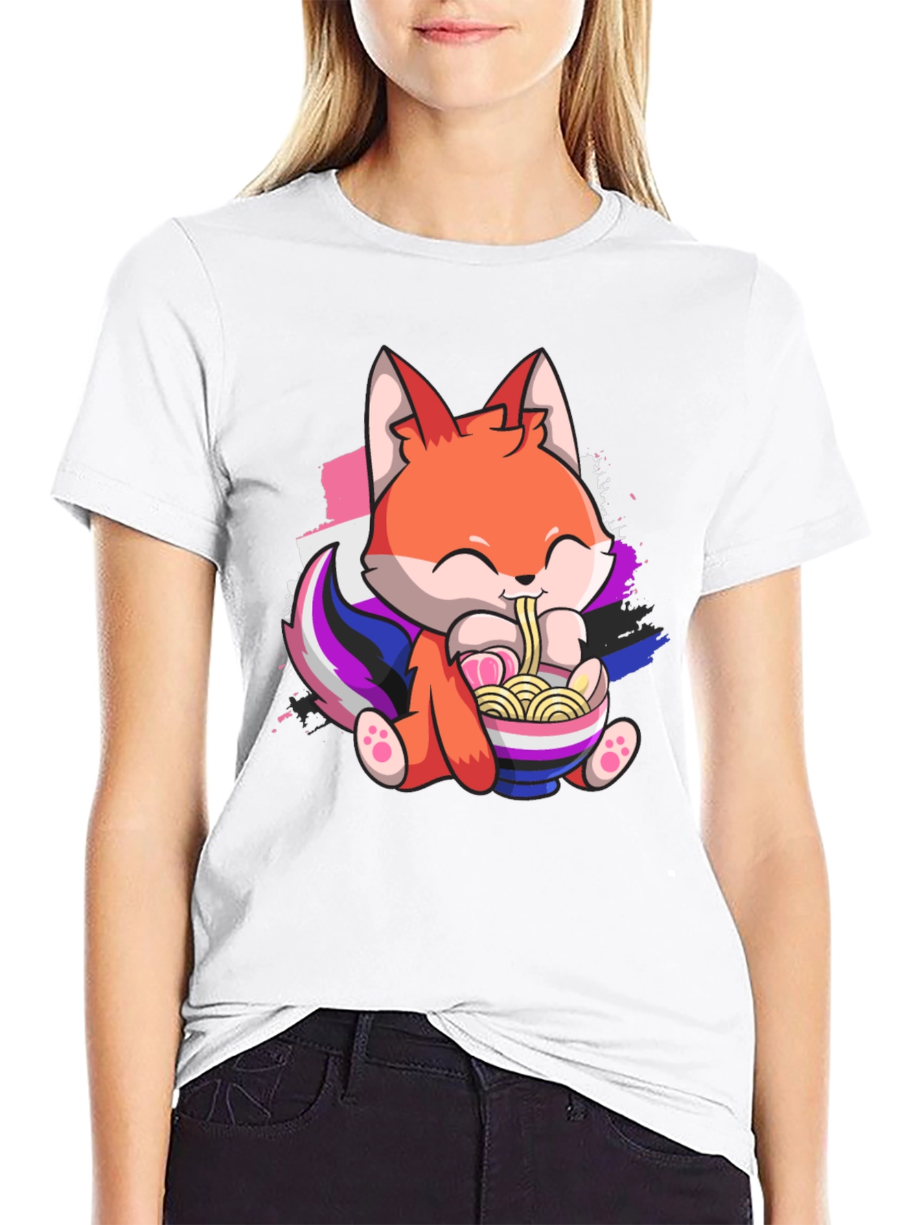 Fox Ramen Pride Graphic T-Shirt
