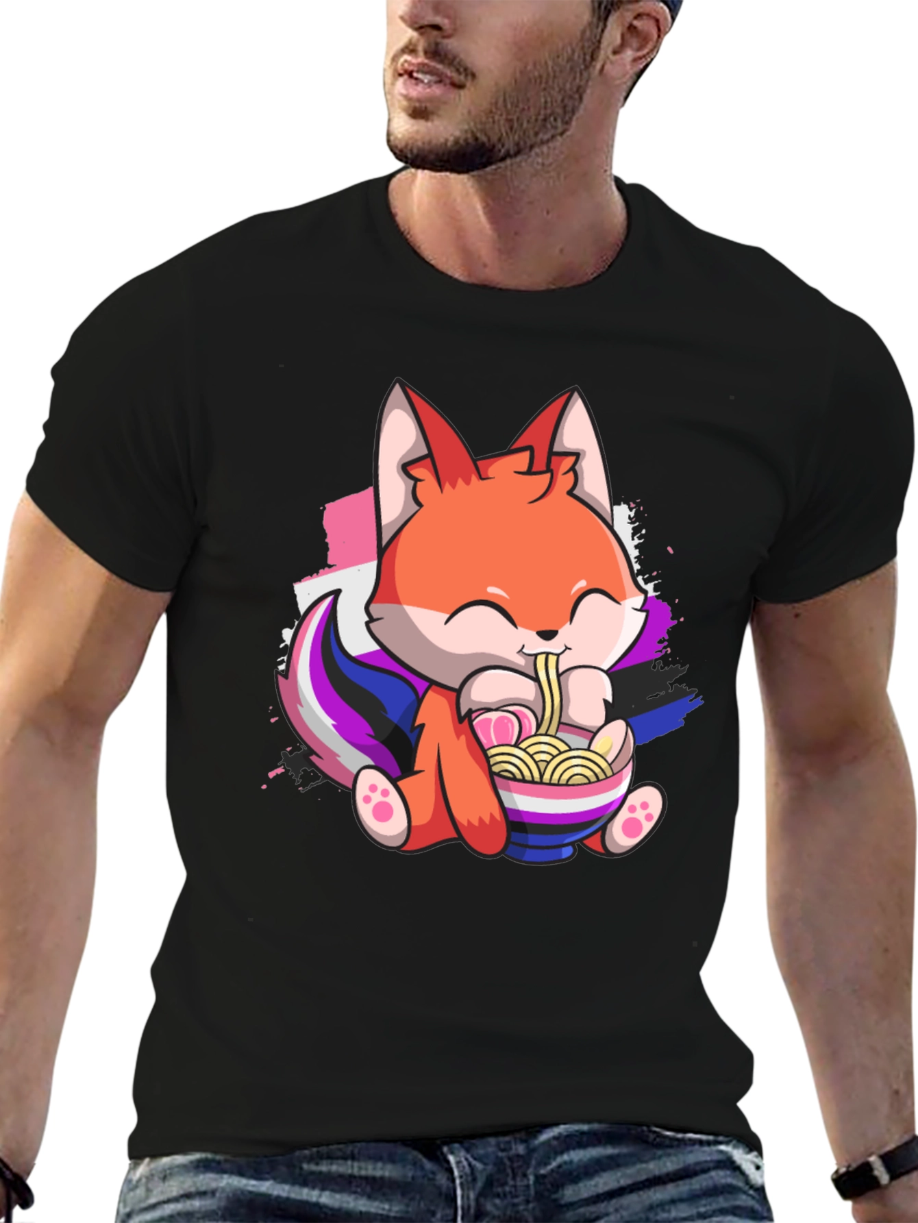Fox Ramen Pride Graphic T-Shirt