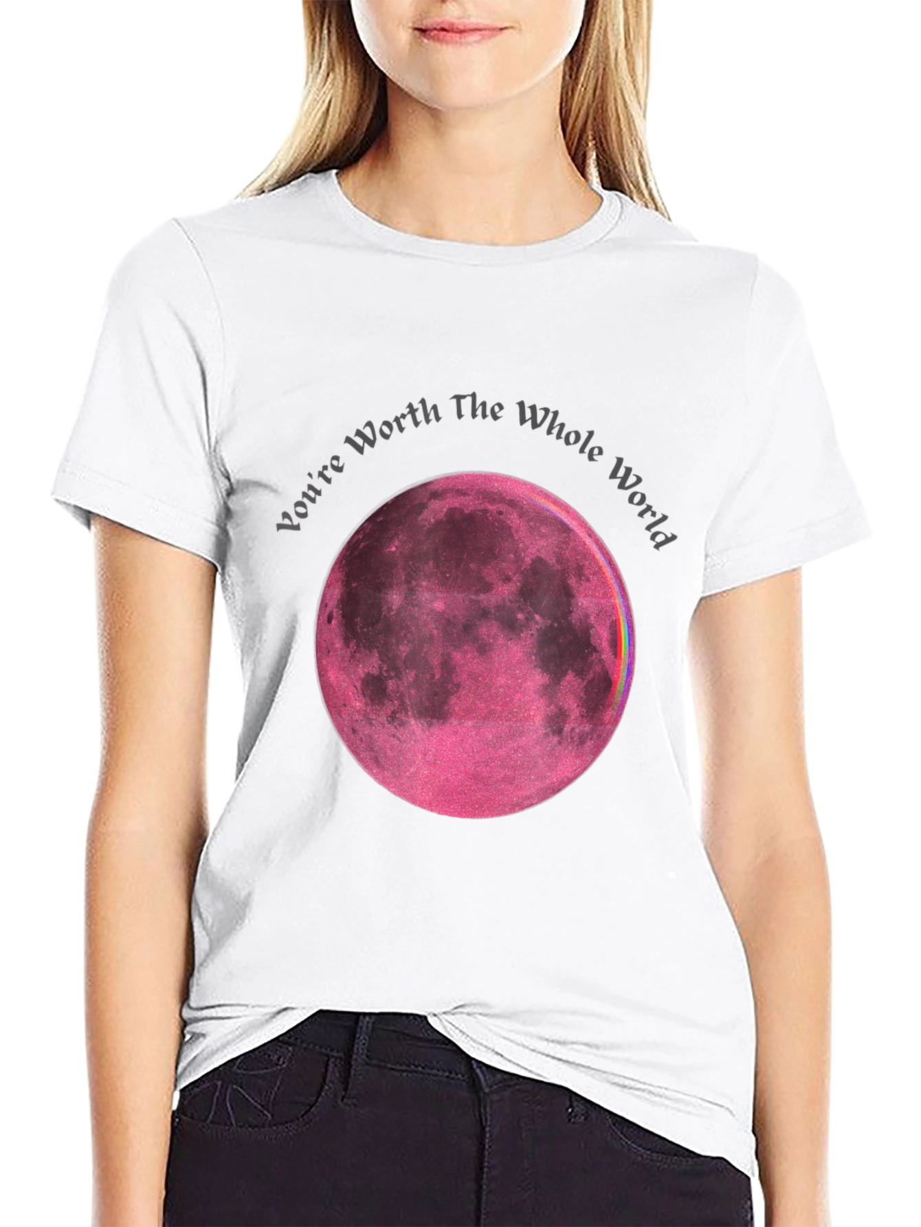 Worth the World Moon Graphic T-Shirt
