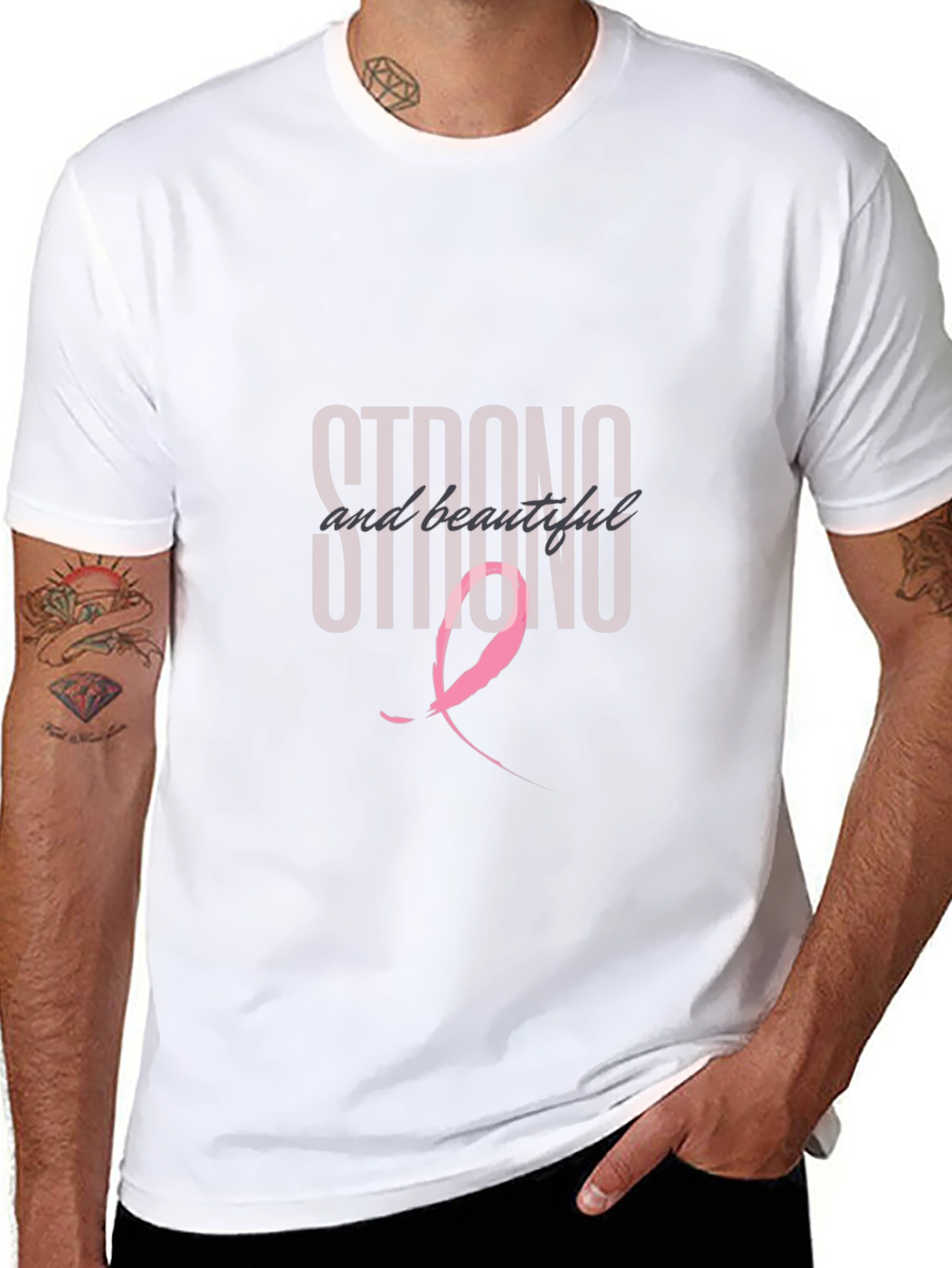 Strong & Beautiful Breast Cancer Awareness T-Shirt