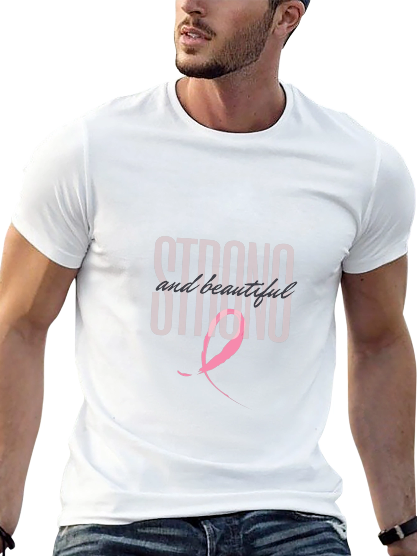 Strong & Beautiful Breast Cancer Awareness T-Shirt