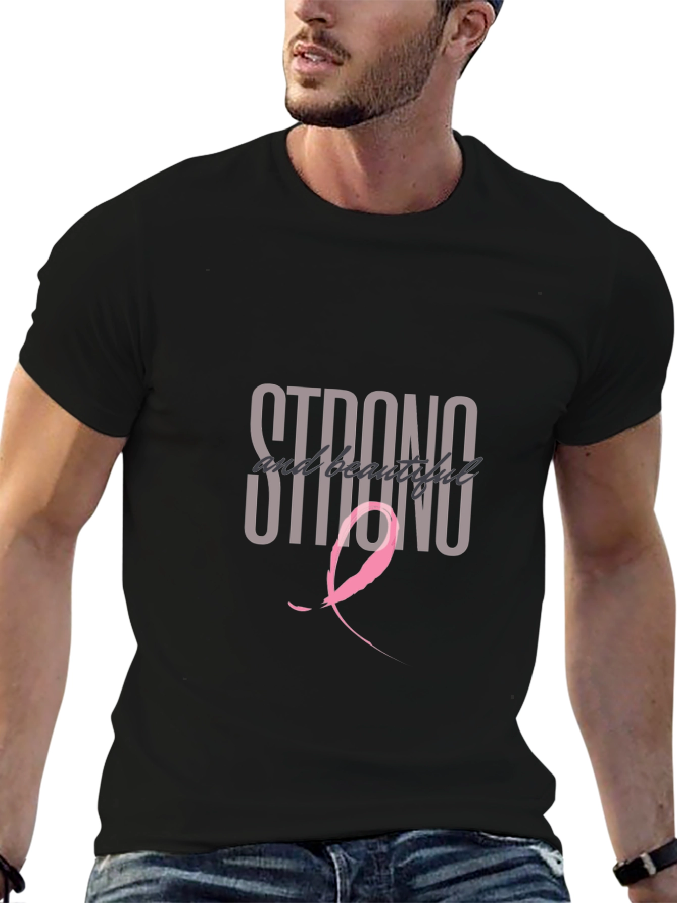 Strong & Beautiful Breast Cancer Awareness T-Shirt