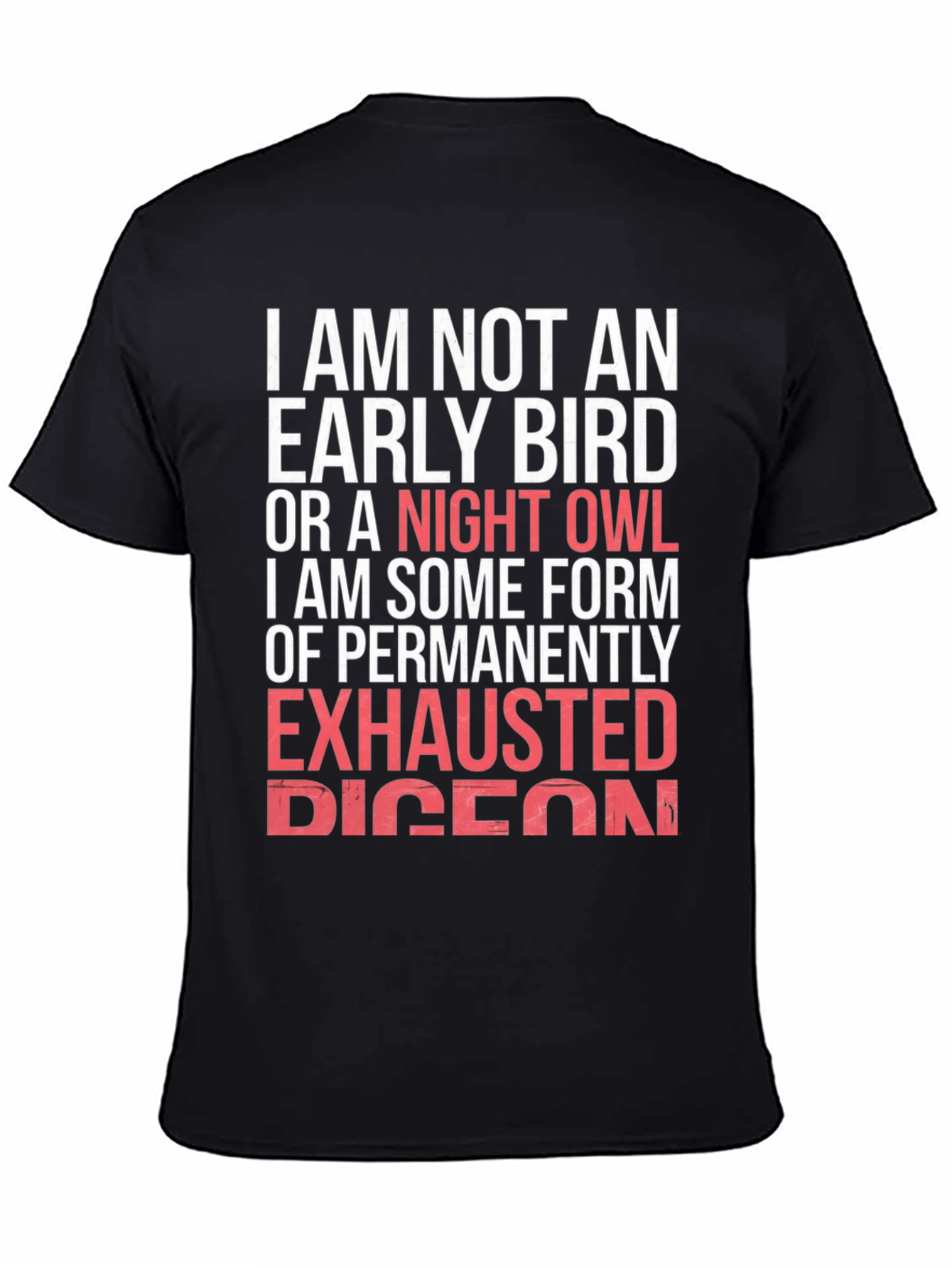 Funny Exhausted Pigeon Graphic T-Shirt