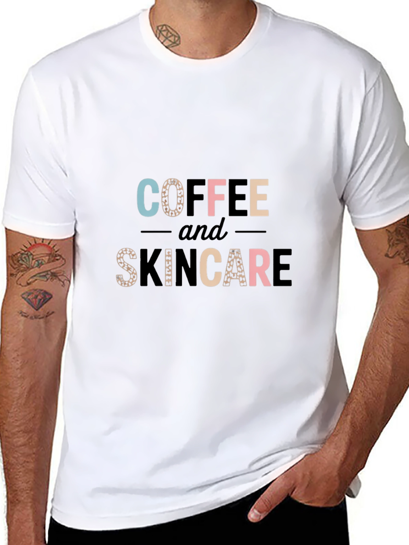 Coffee and Skincare Graphic T-Shirt