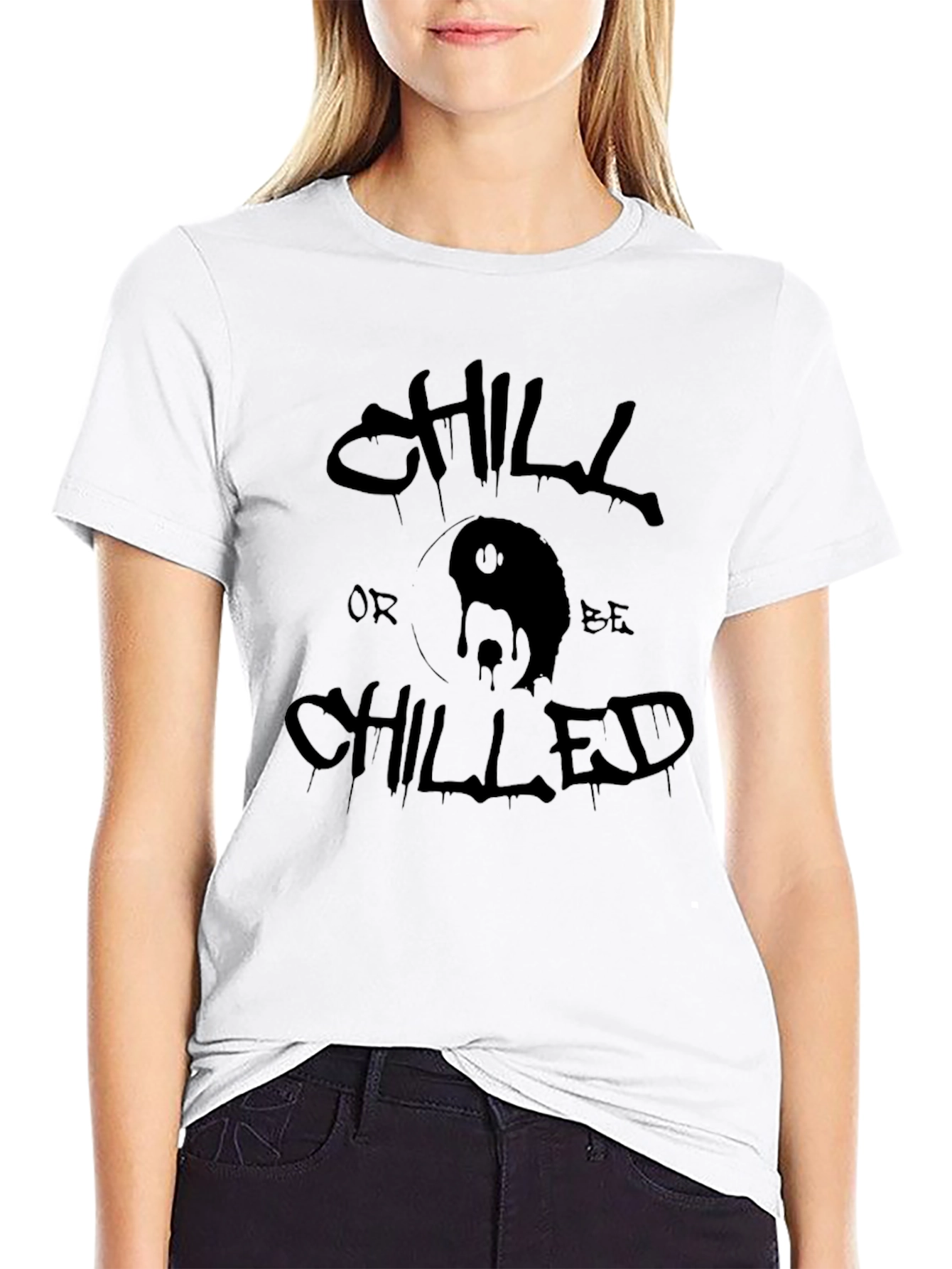 Chill or Be Chilled Graphic T-Shirt - Black