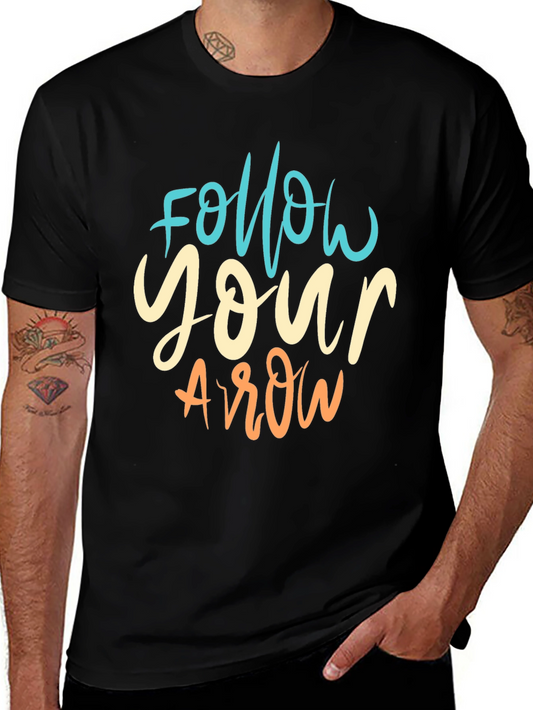 Follow Your Arrow Graphic Tee - Stylish Black T-Shirt