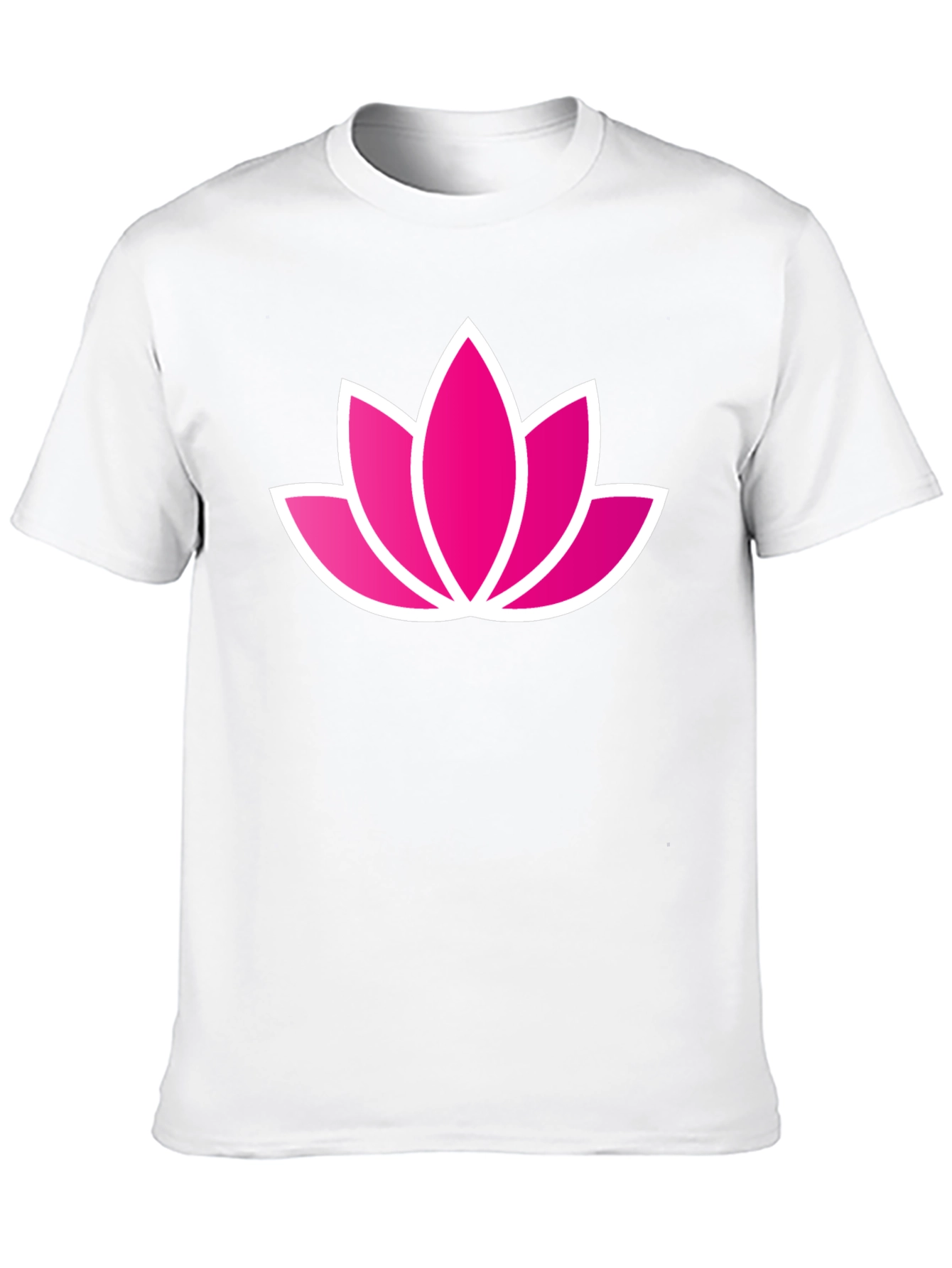 Lotus Flower Graphic Black T-Shirt