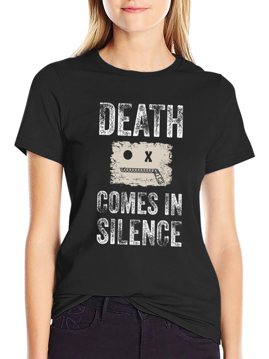 Death Comes In Silence T-Shirt - Graphic Tee