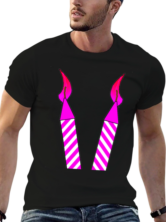Birthday Candle Graphic Tee - Fun Party Shirt