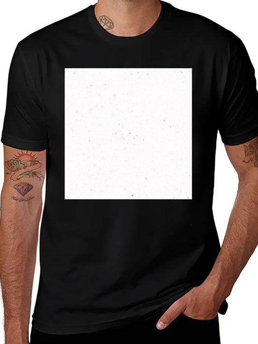 Classic Black Crew Neck T-Shirt with Customizable Print Area