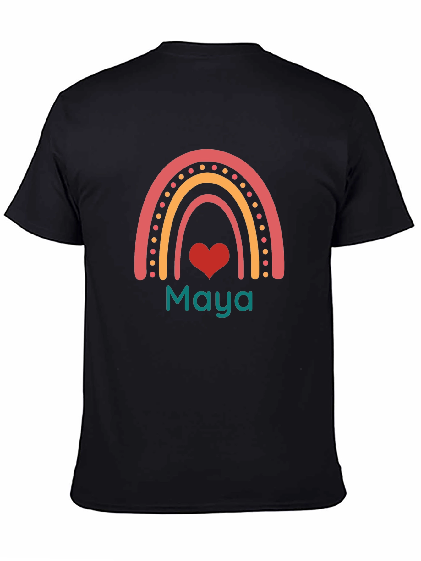 Personalized Rainbow Maya Heart T-Shirt