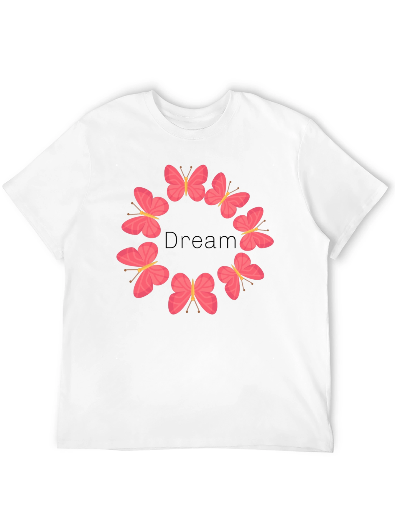Dream Butterfly Graphic Tee - Stylish Black T-Shirt