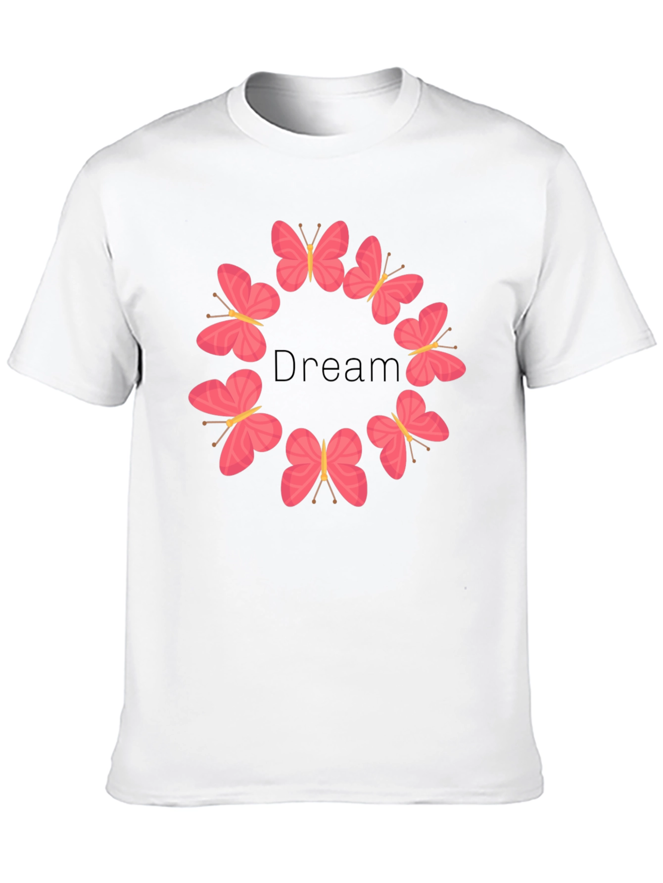 Dream Butterfly Graphic Tee - Stylish Black T-Shirt