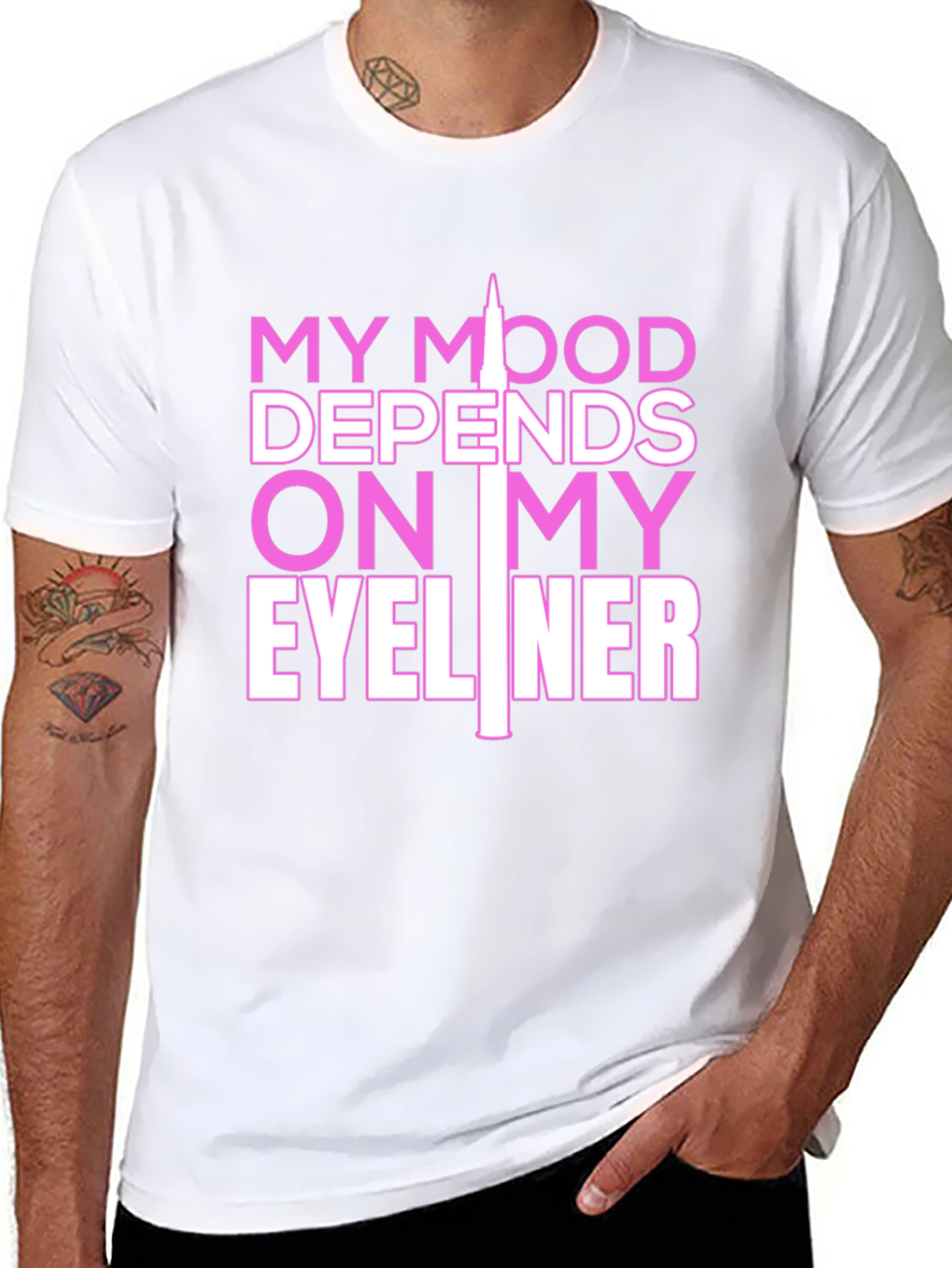 My Mood Eyeliner Graphic Tee - Black
