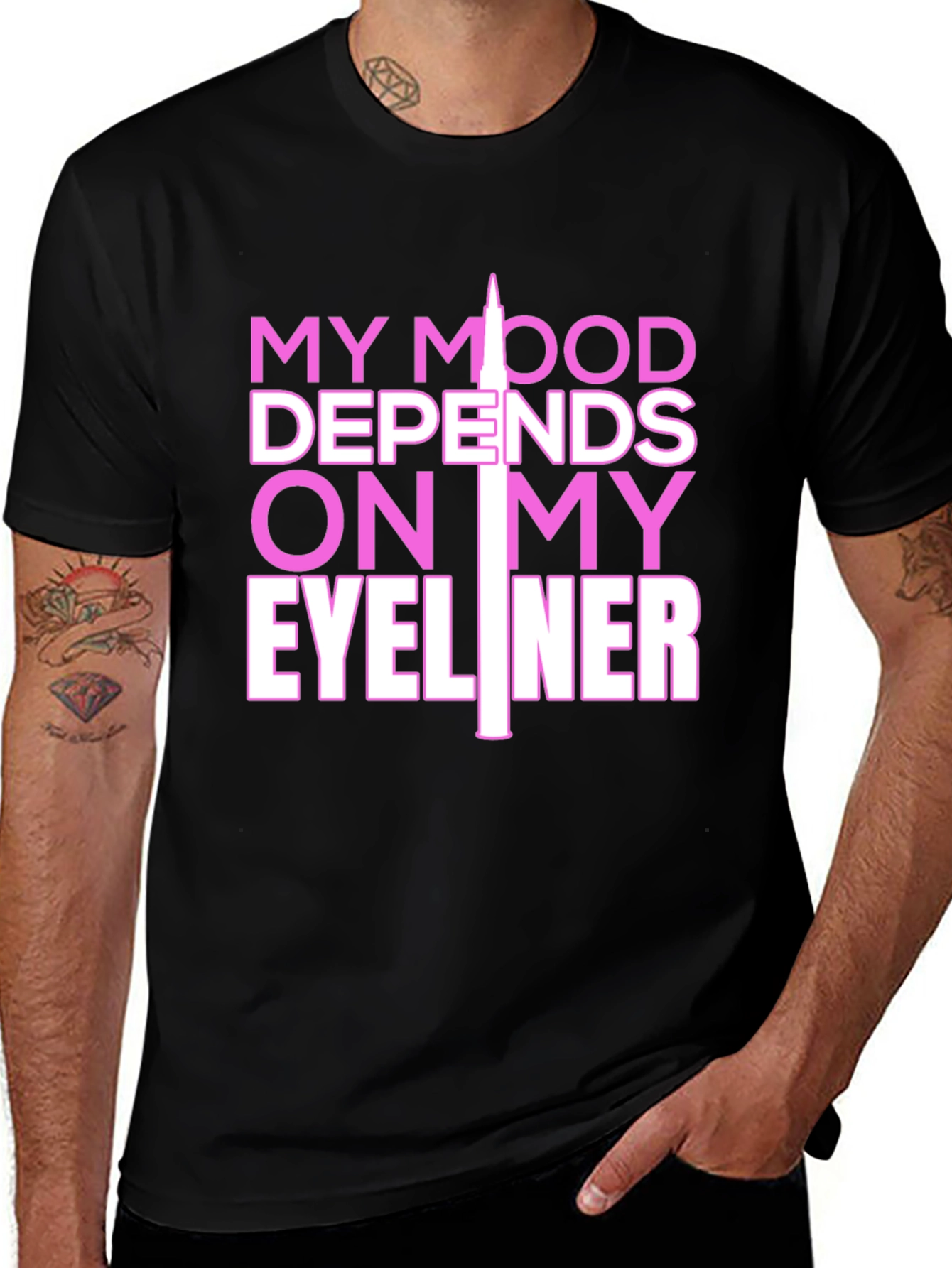 My Mood Eyeliner Graphic Tee - Black
