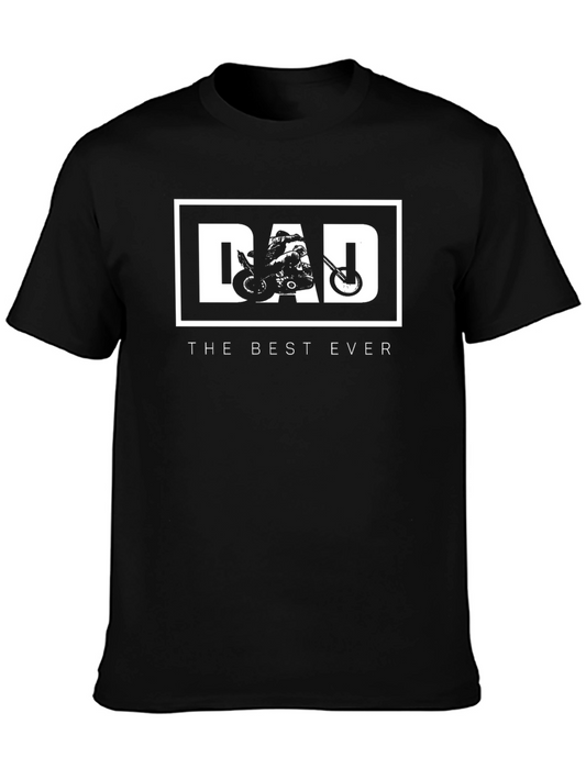 Dad The Best Ever Motorcycle Graphic T-Shirt