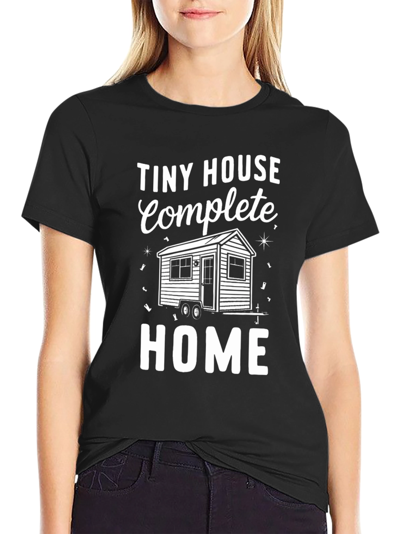 Tiny House Complete Home Black T-Shirt