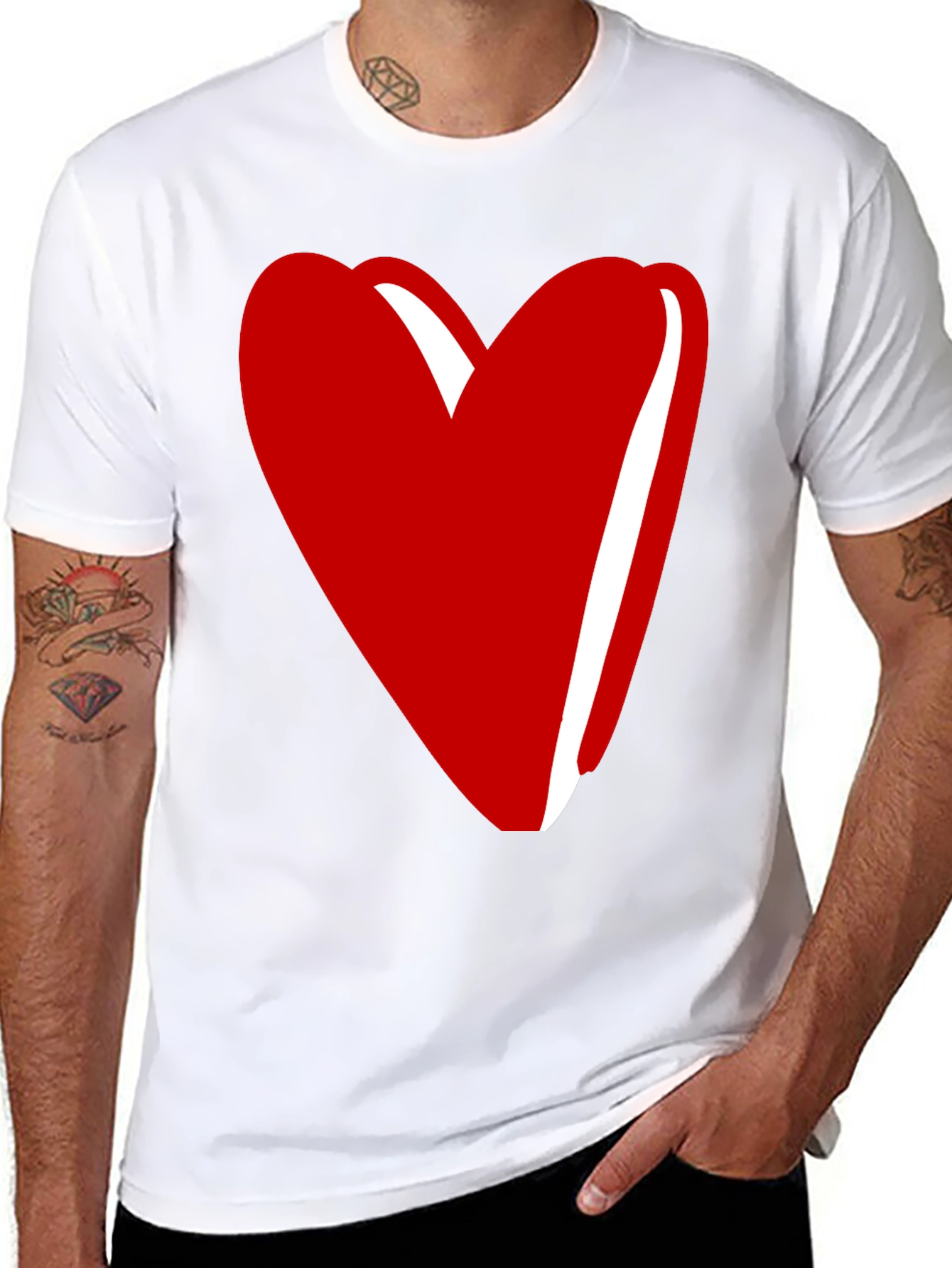 Heart Graphic Tee - Stylish Unisex Crew Neck T-Shirt