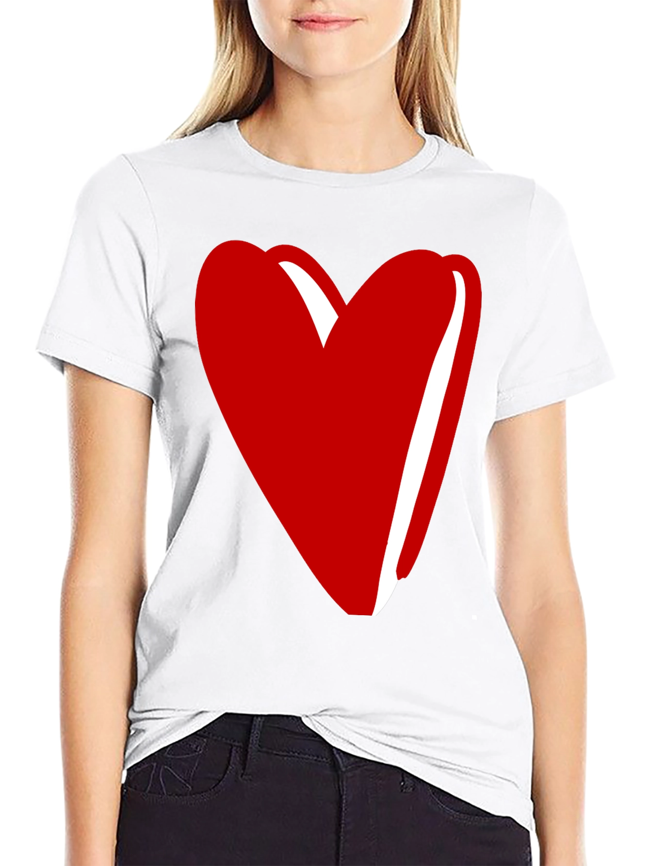Heart Graphic Tee - Stylish Unisex Crew Neck T-Shirt