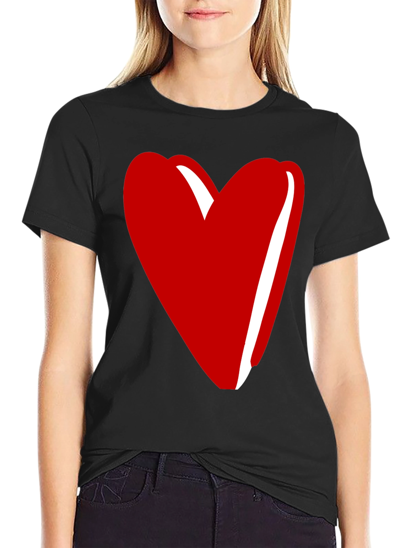 Heart Graphic Tee - Stylish Unisex Crew Neck T-Shirt