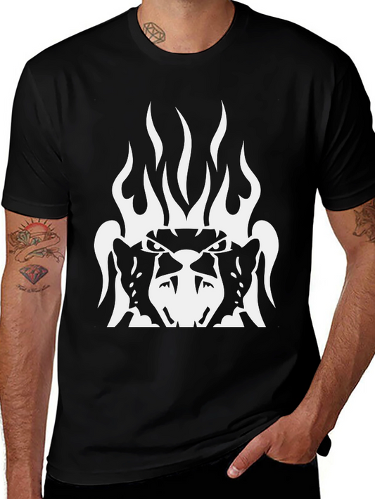 Fiery Beast Graphic Tee - Black