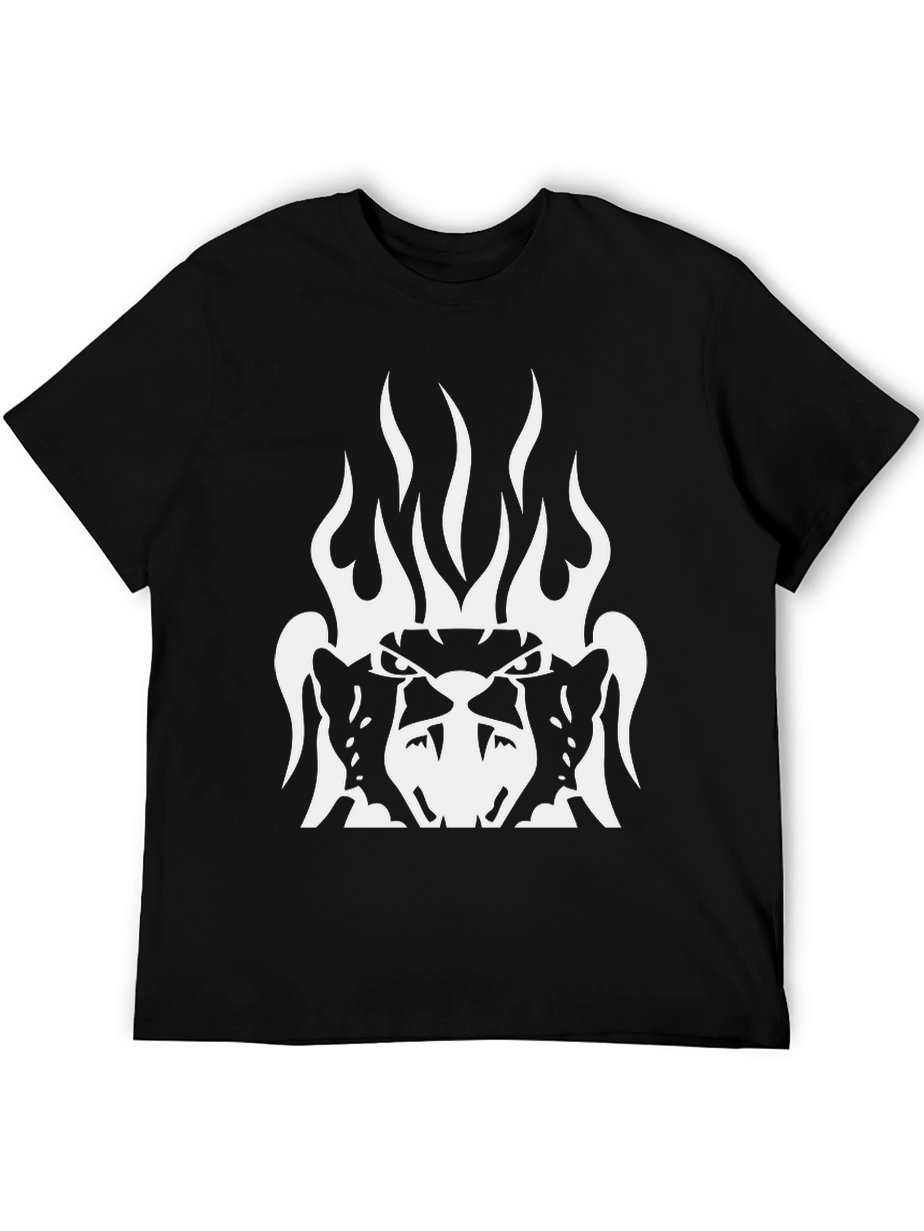 Fiery Beast Graphic Tee - Black