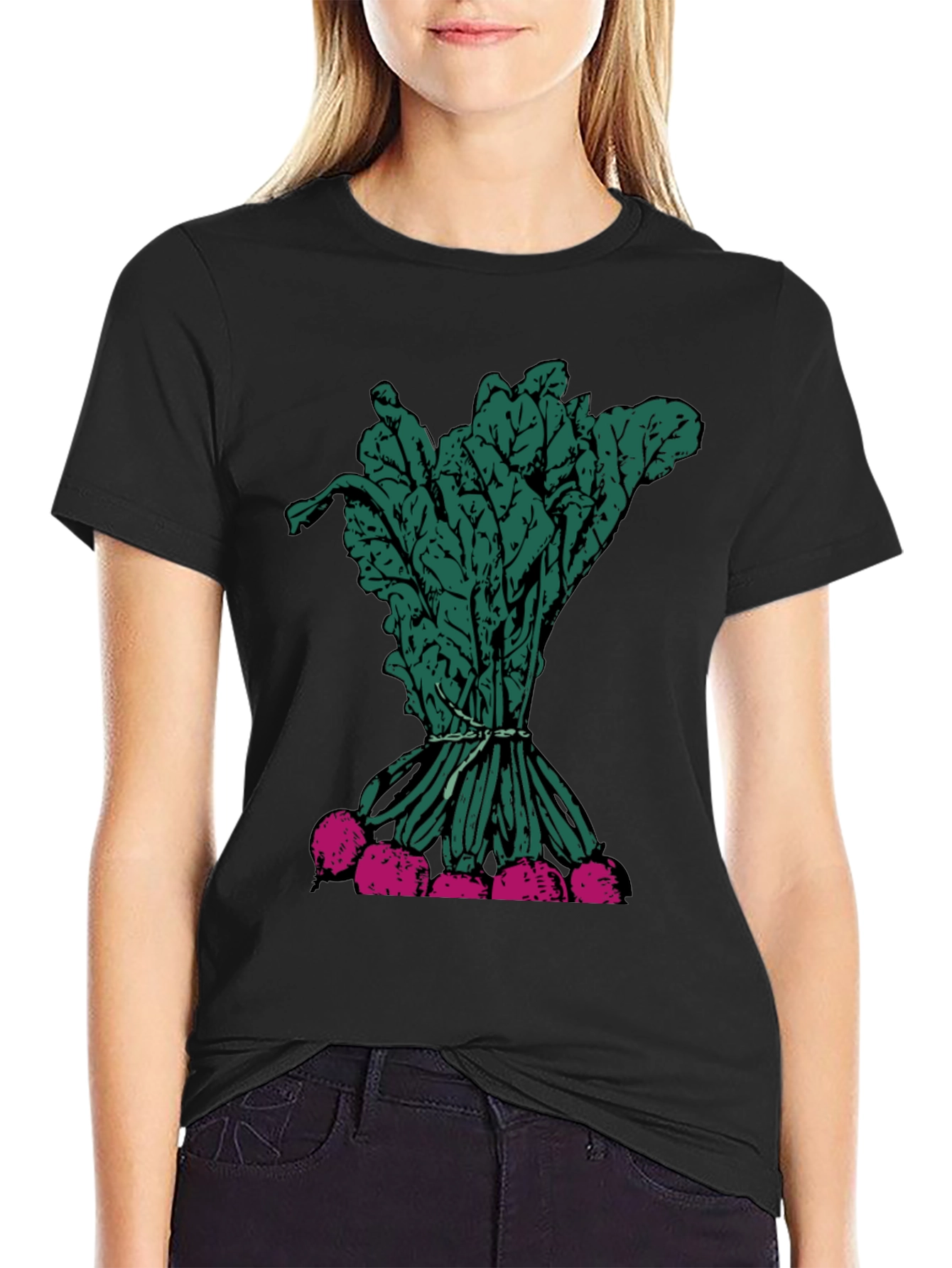 Radish Graphic Tee - Fresh Vegetable Print