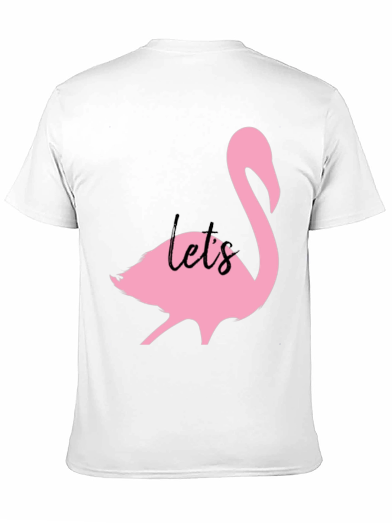 Pink Flamingo Graphic Black T-Shirt