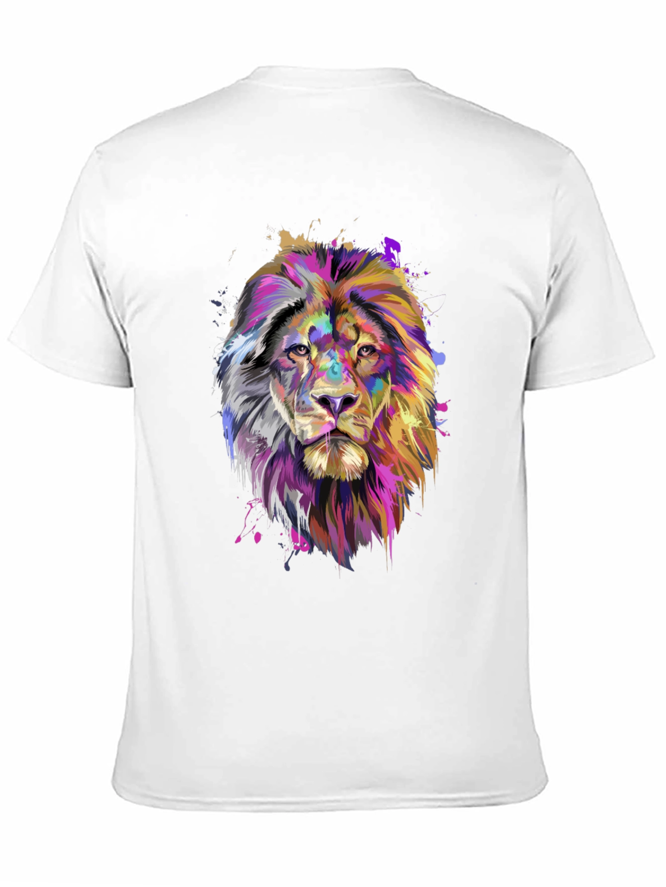 Lion Graphic Print Black T-Shirt