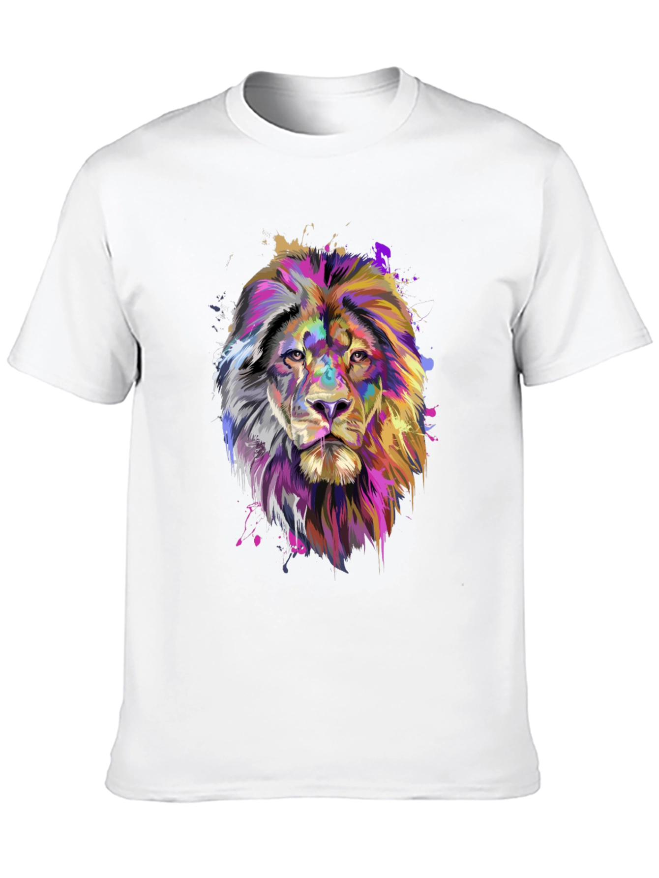 Lion Graphic Print Black T-Shirt