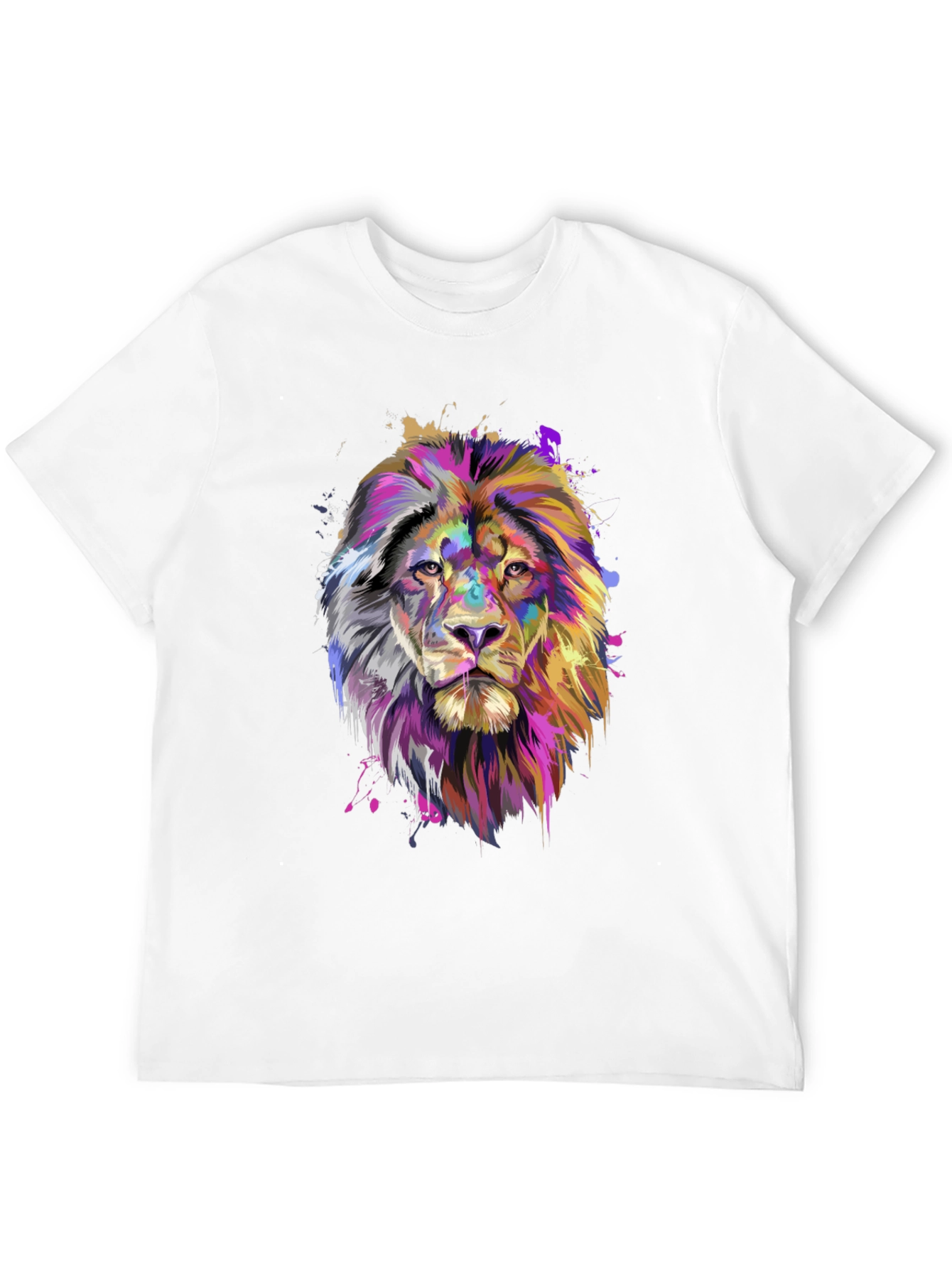Lion Graphic Print Black T-Shirt