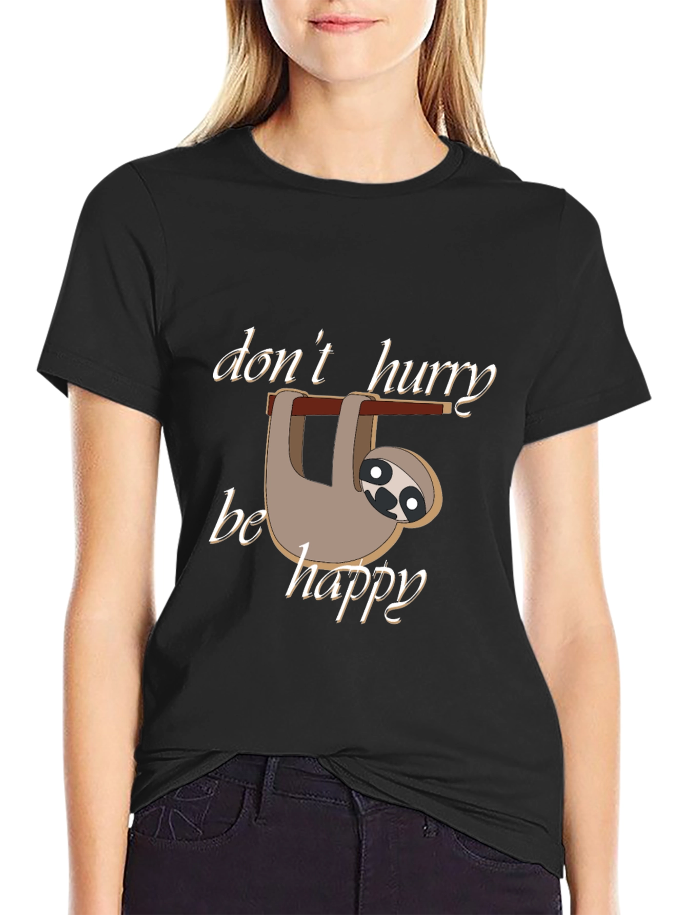 Dont Hurry Be Happy Sloth T-Shirt