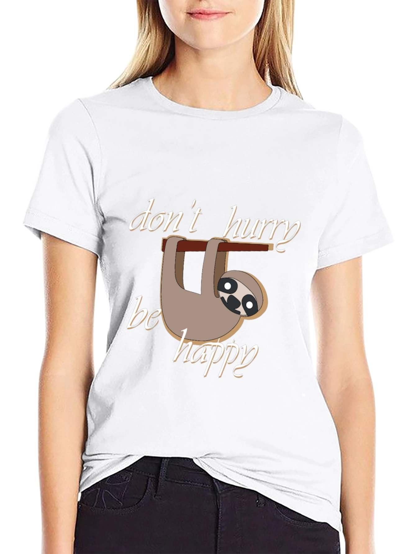 Dont Hurry Be Happy Sloth T-Shirt