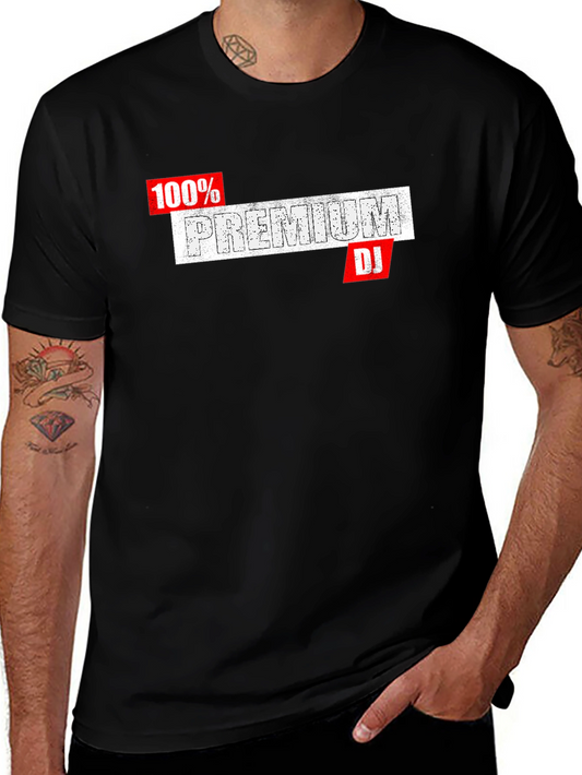 Premium DJ Graphic Tee - Black Cotton T-Shirt