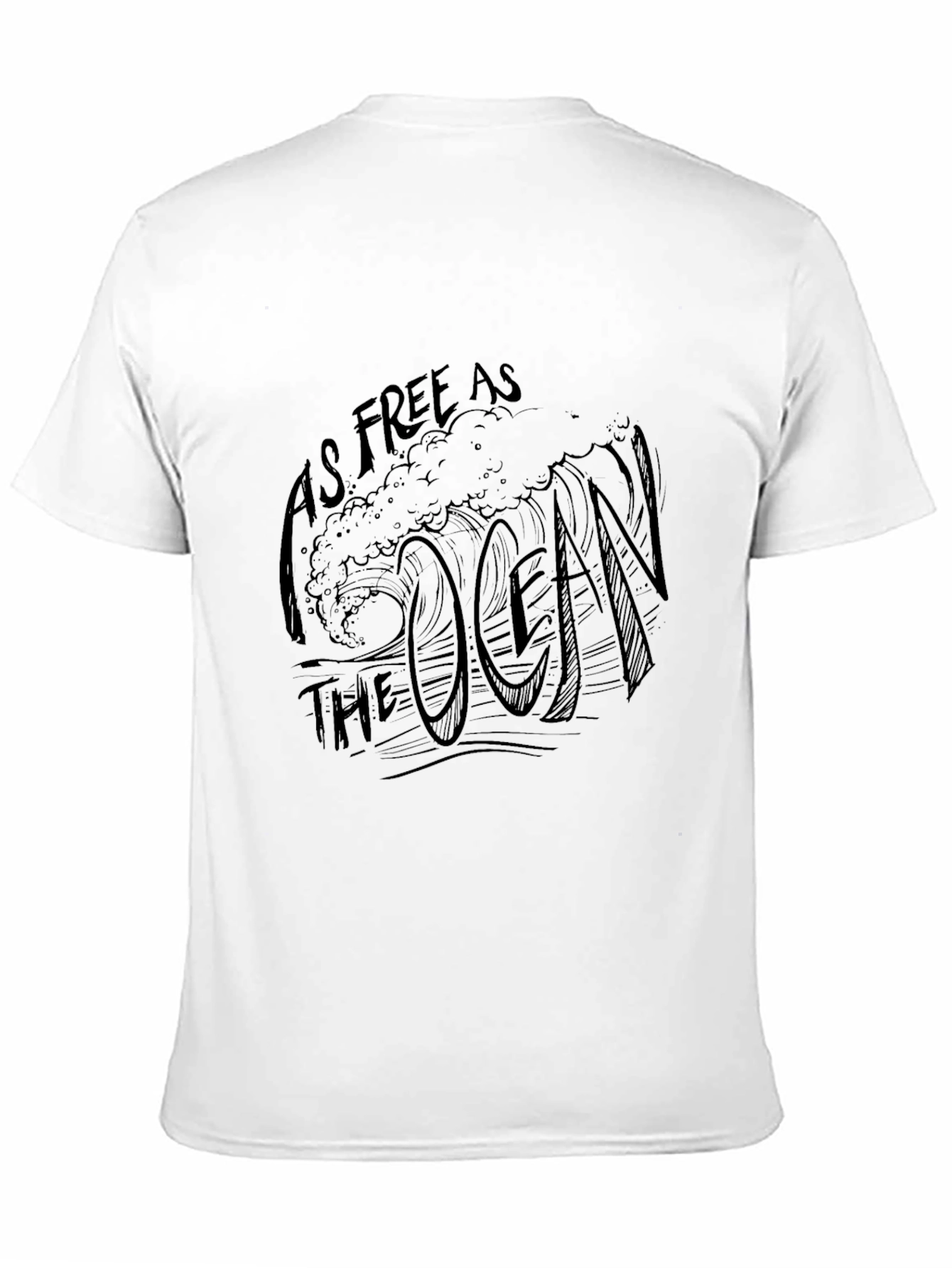 As Free As The Ocean Black Graphic Tee