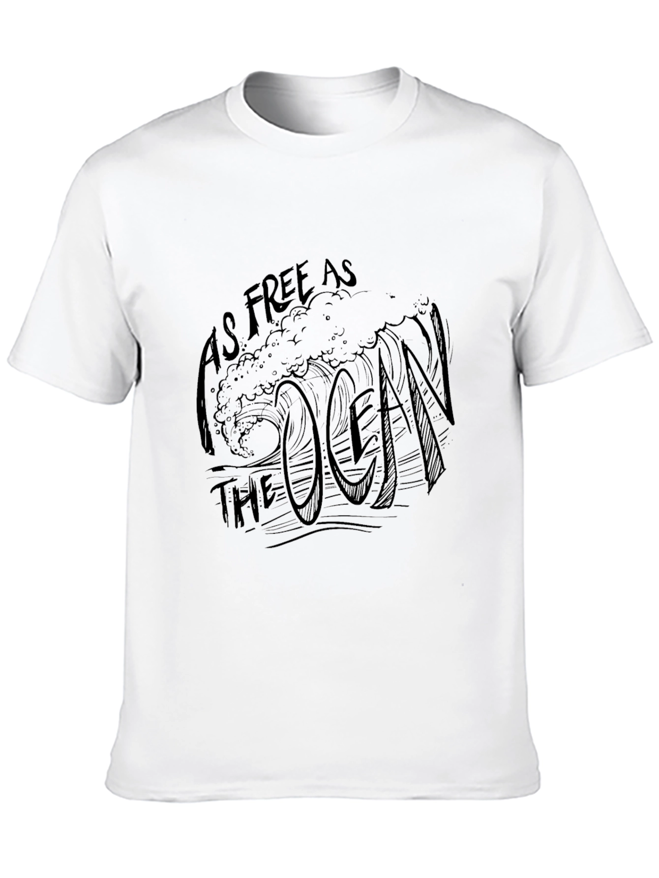 As Free As The Ocean Black Graphic Tee