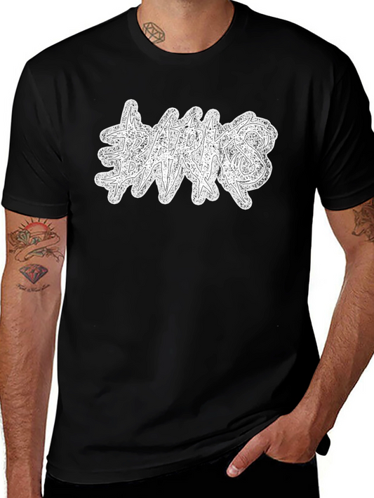 Graphic Print Black Crew Neck T-Shirt