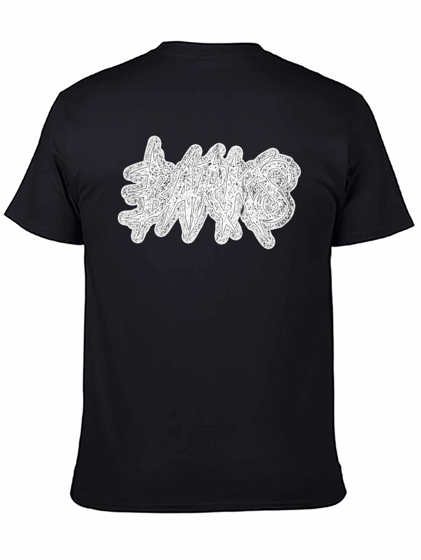 Graphic Print Black Crew Neck T-Shirt