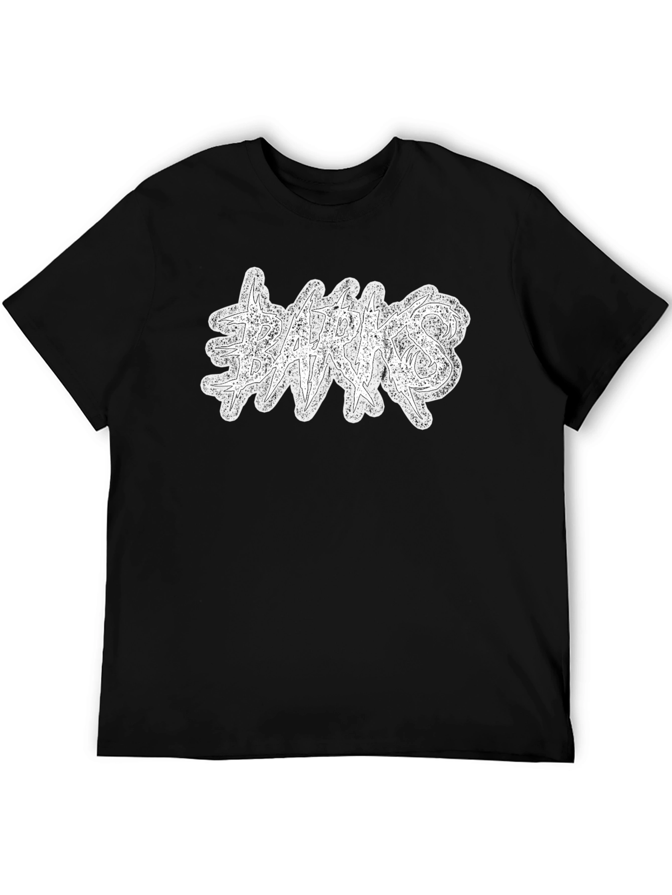 Graphic Print Black Crew Neck T-Shirt