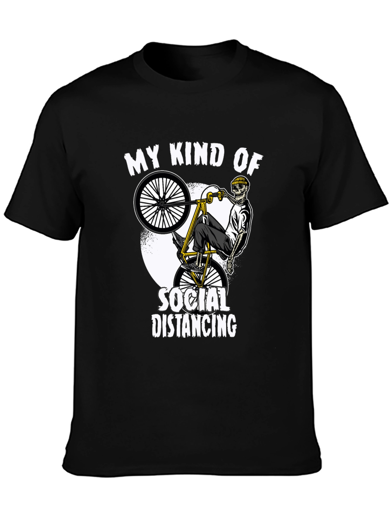 Social Distancing Skeleton Bike T-Shirt