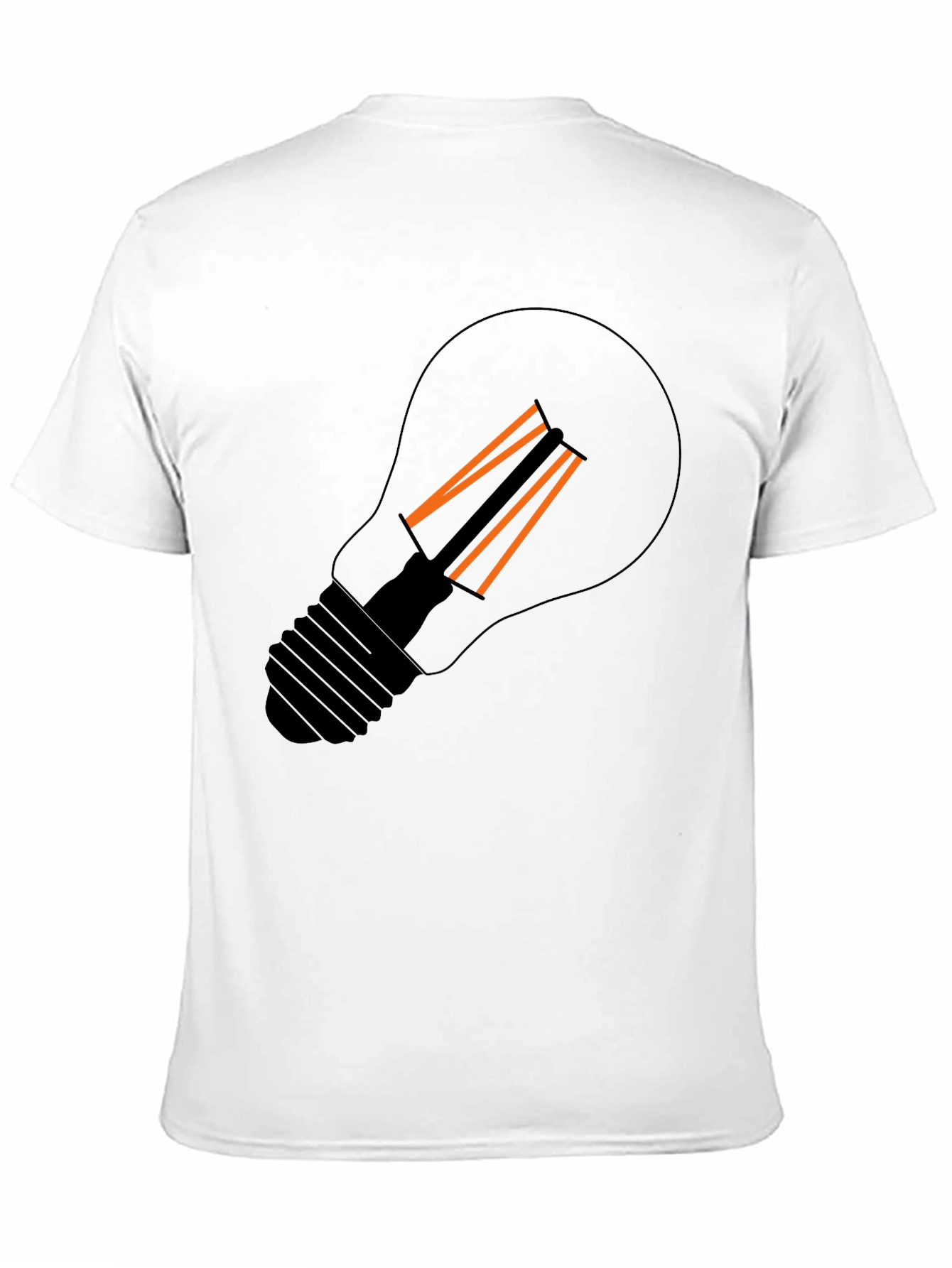 Modern Light Bulb Graphic Tee - Black