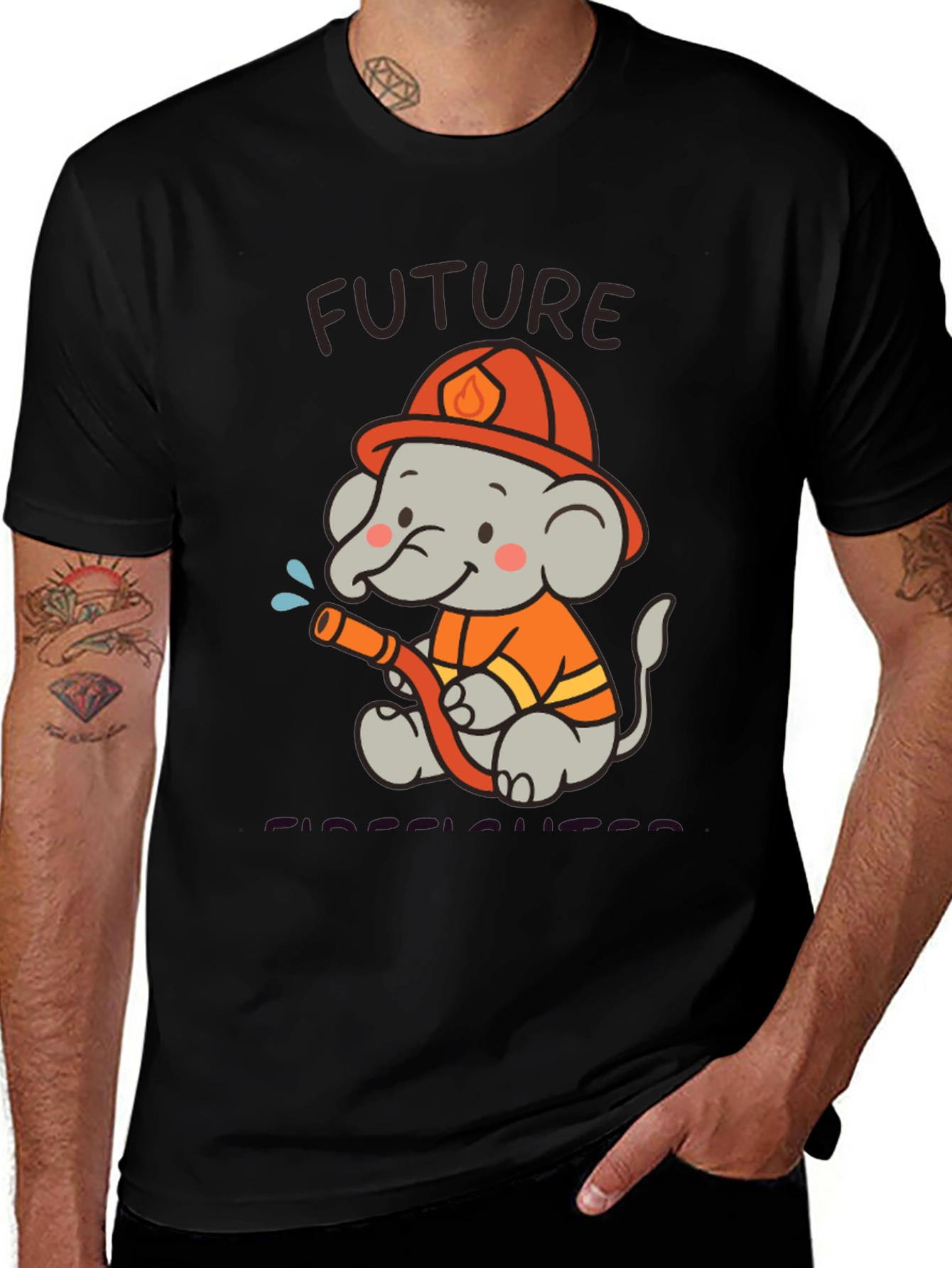 Future Firefighter Elephant T-Shirt