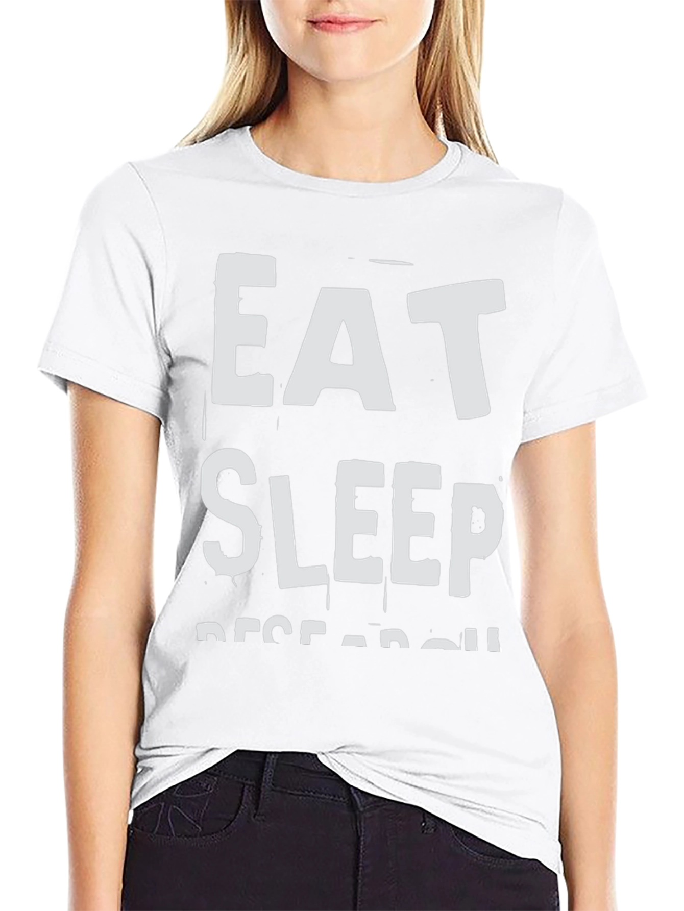 Eat Sleep Research Black T-Shirt