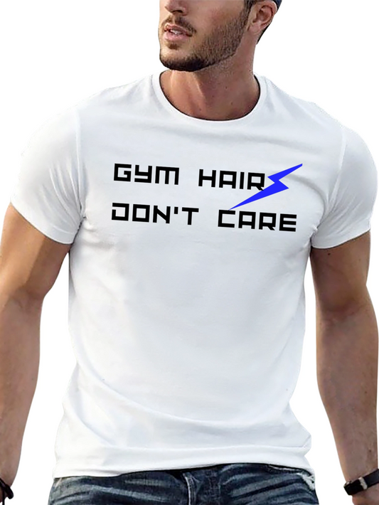 Gym Hair Dont Care Black Graphic Tee