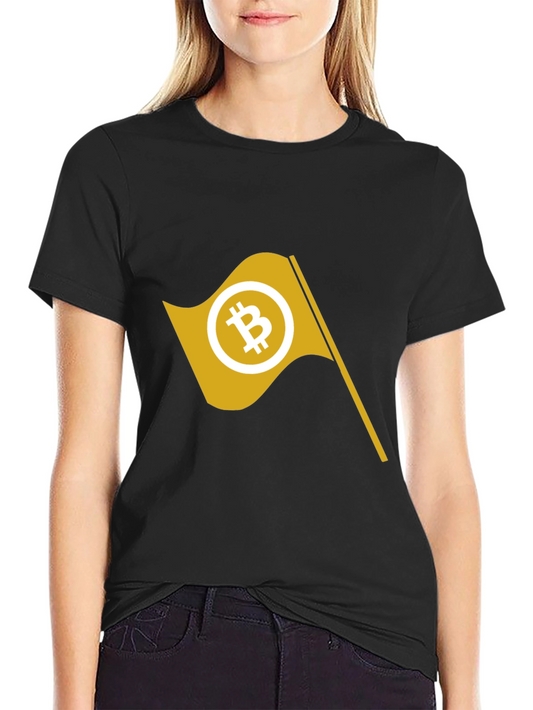 Bitcoin Flag Graphic Tee - Crypto Enthusiast Apparel