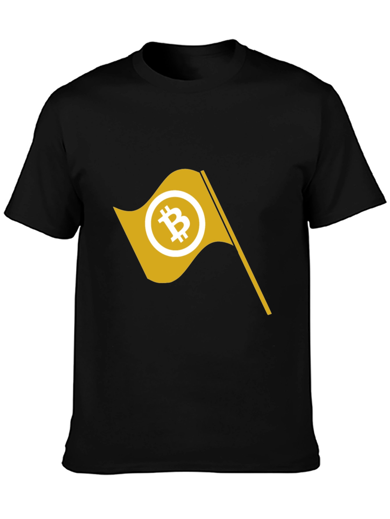 Bitcoin Flag Graphic Tee - Crypto Enthusiast Apparel