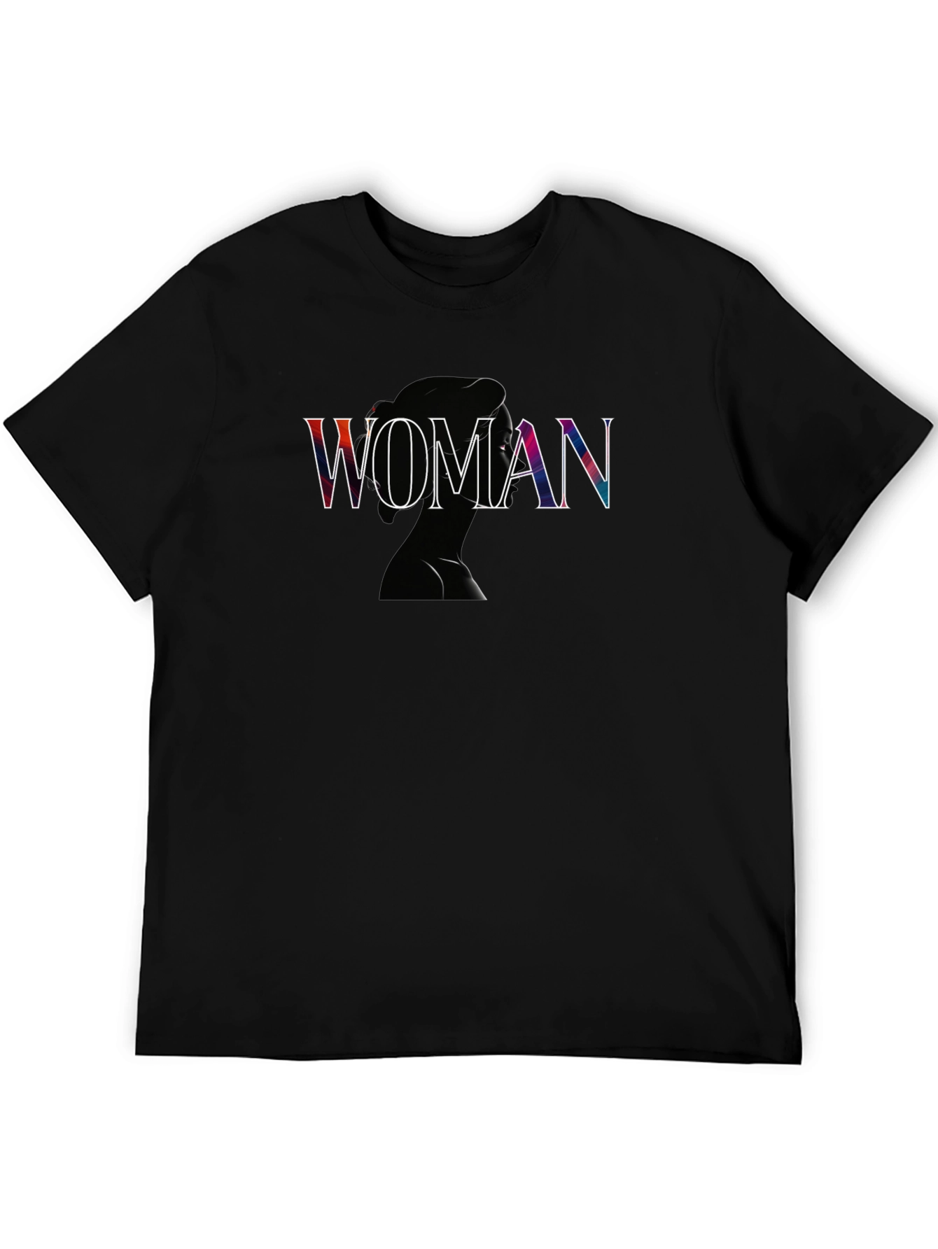 Woman Silhouette Graphic Tee - Modern Black T-Shirt